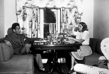 Humphrey Bogart and his third wife, Mayo Methot, at home, circa 1944.