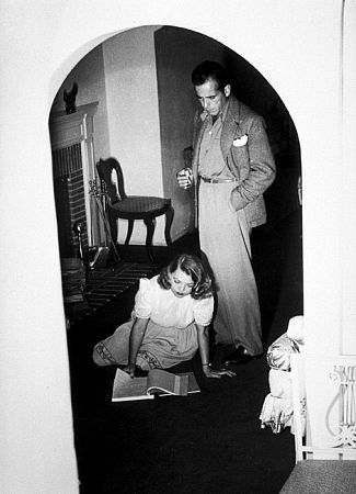 Humphrey Bogart and his third wife, Mayo Methot, at home, circa 1944.
