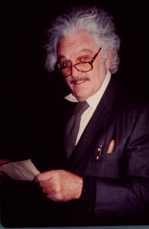 ED METZGER as EINSTEIN during performance Live on Stage while touring throughout the country at major theaters.