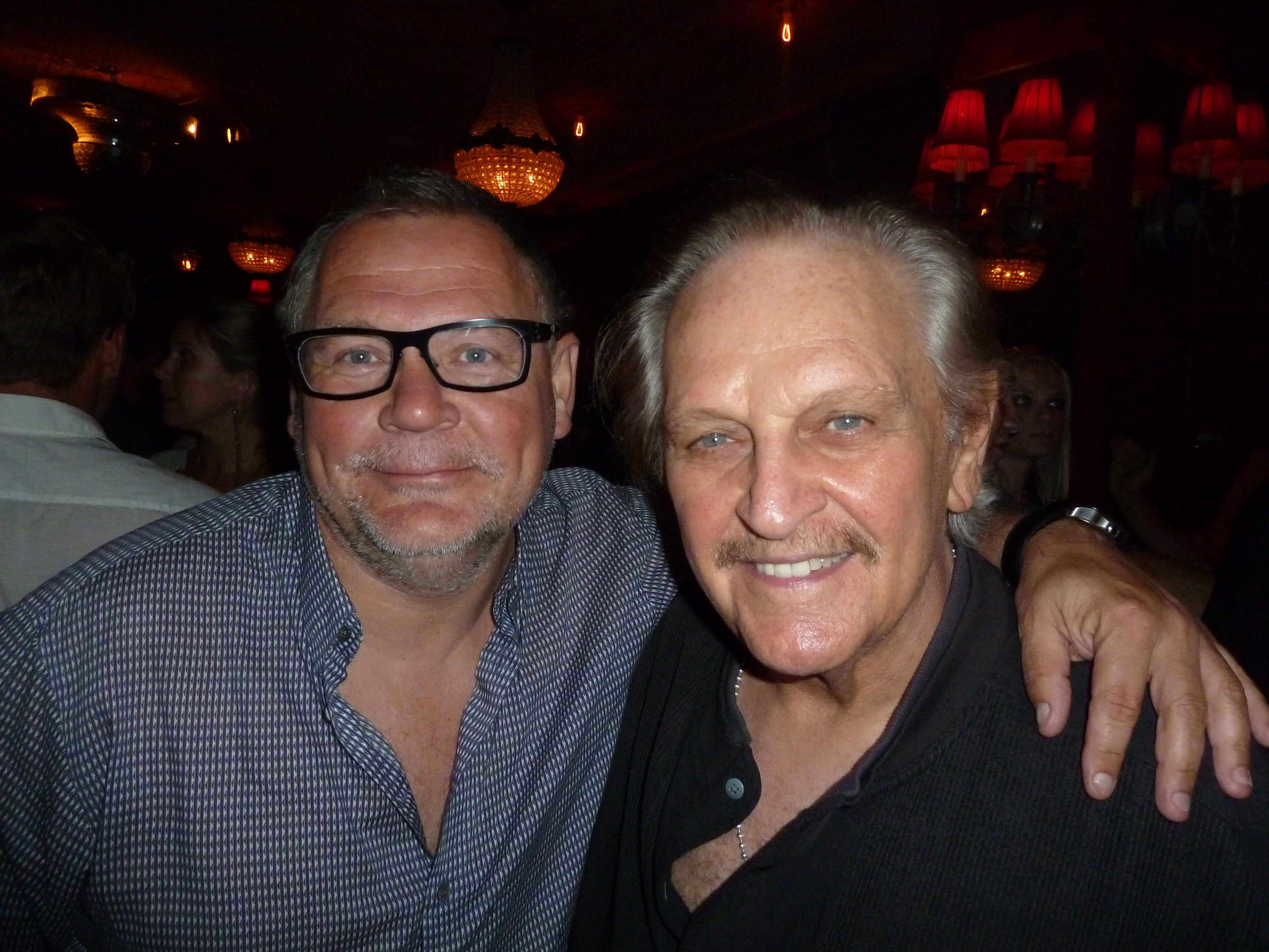 ED METZGER, actor, with JANUSZ KAMINSKI, Oscar winner, director, at wrap party for the film AMERICAN DREAM. KAMINSKI has won Oscars as cinematographer for Saving Pvt. Ryan and Schindler's List.