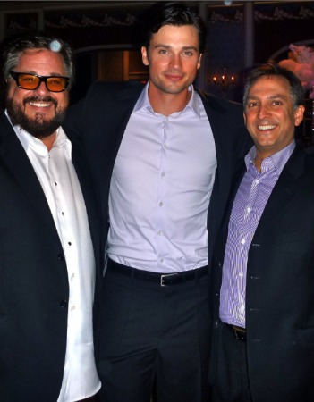 Turi Meyer, Tom Welling, and Al Septien 200th episode of Smallville