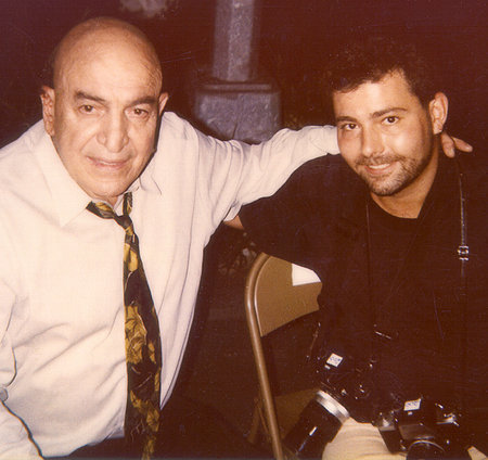 Telly Savalas & Wade Meyer on the set of 