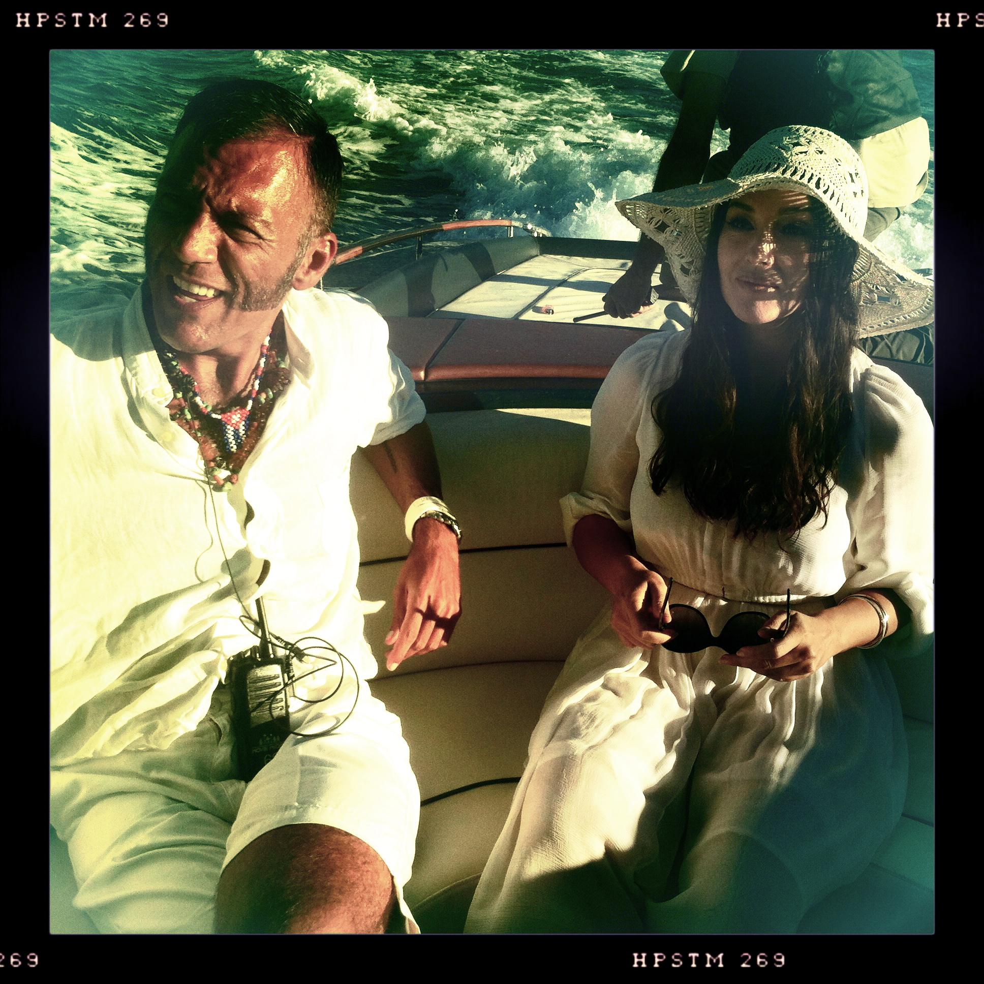 With Monica Bellucci in Portofino, Sep. 2012