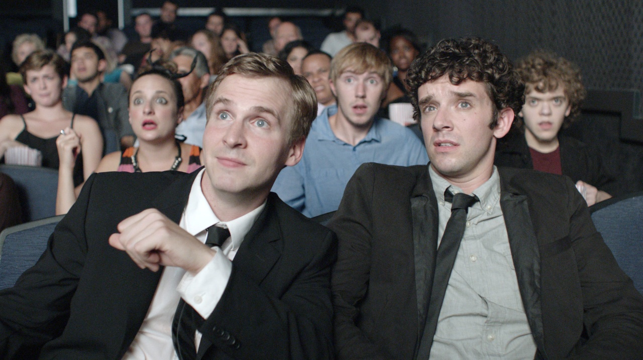 Still of Ryan Michael and Michael Urie in He's Way More Famous Than You (2013)