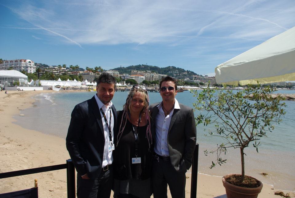 David Michaels, Jennifer Lynch, and Eric Wilkinson at the American Pavilion in Cannes 2012.