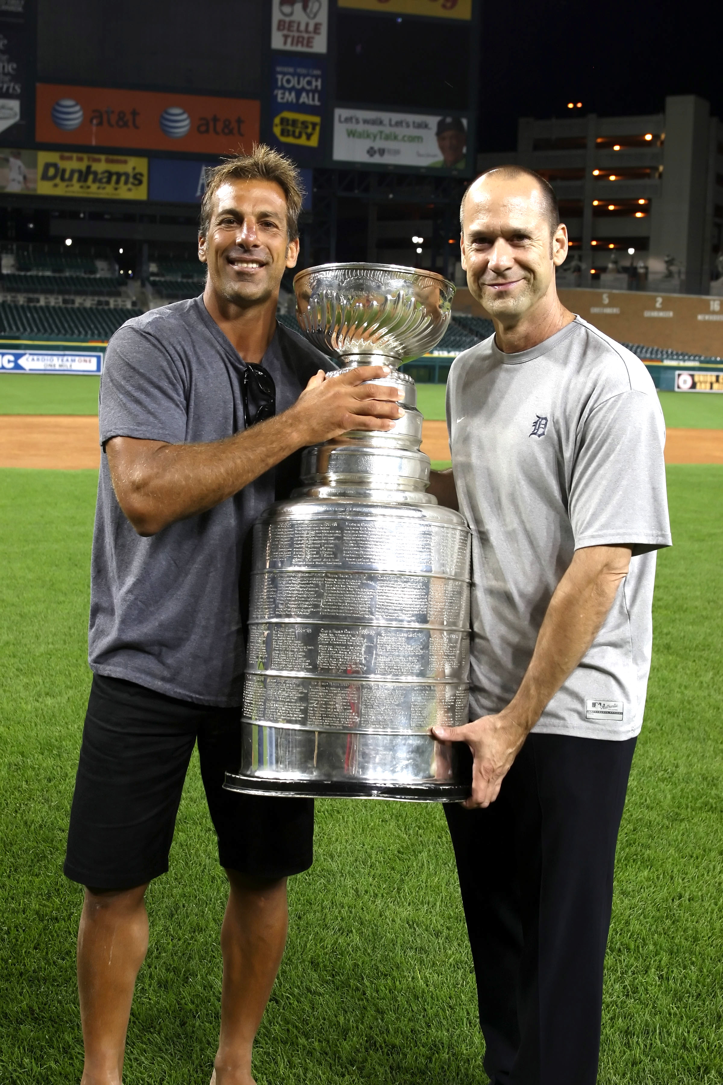 Gordon Michaels and Chris Chelios - Stanley Cup celebration Comerica Park