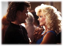 Julie MIchaels with Patrick Swayze in 