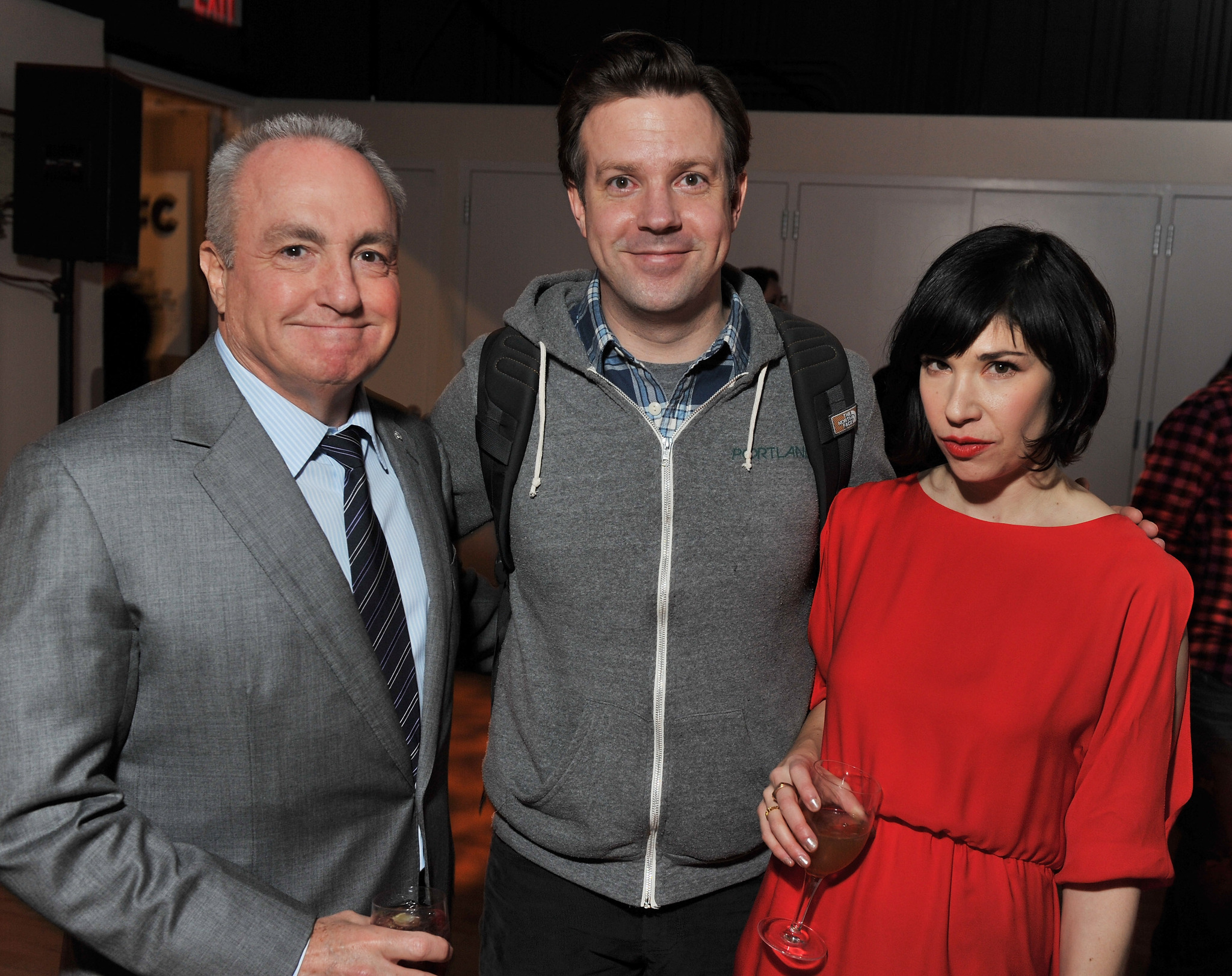 Lorne Michaels, Jason Sudeikis and Carrie Brownstein at event of Portlandia (2011)