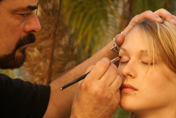 The eyes and soul of an artist, the hands and heart of a fighter, on the face of an Angel; his daughter Maysen .