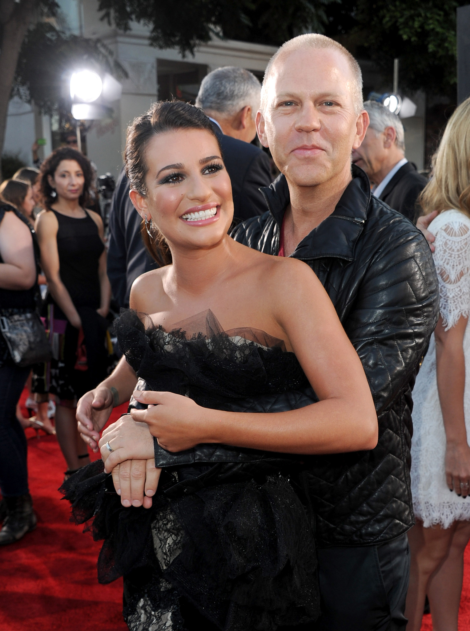 Lea Michele and Ryan Murphy at event of Glee: The 3D Concert Movie (2011)