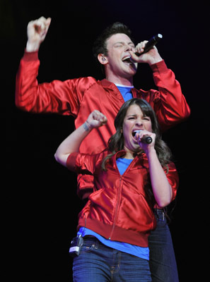 Lea Michele and Cory Monteith at event of Glee (2009)