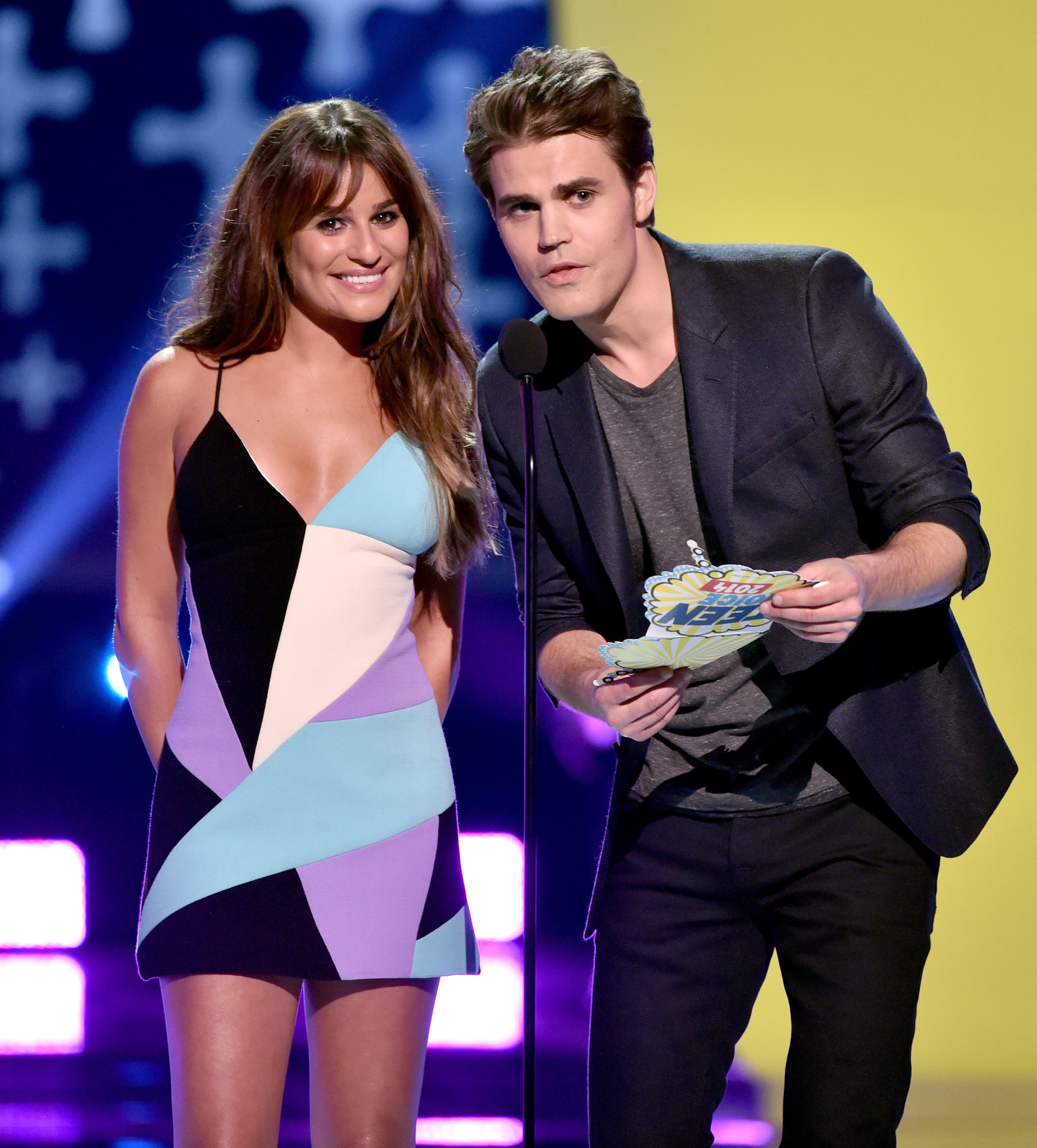 Lea Michele and Paul Wesley at event of Teen Choice Awards 2014 (2014)