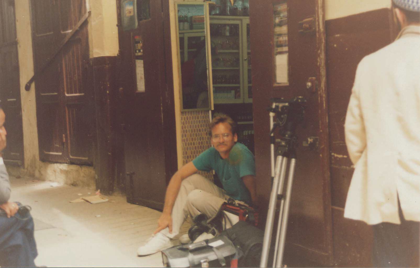 Mike Mickens shooting in Tangiers, Morocco June 1988