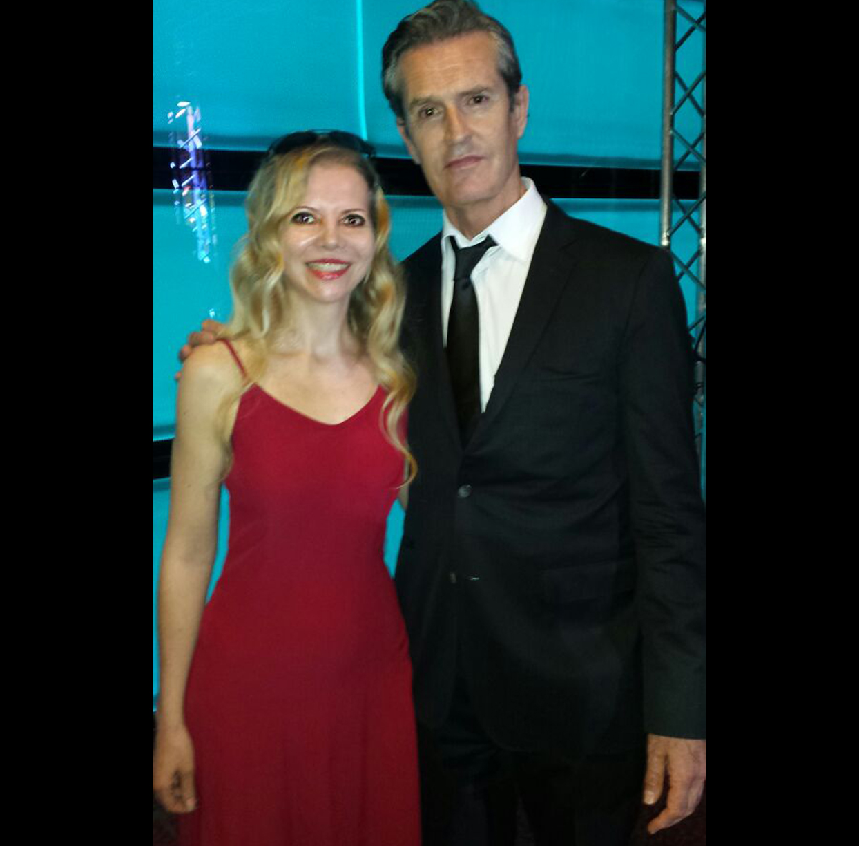 Aviana Angelique Alaïs Adell with Rupert Everett at Cinema Award 2015