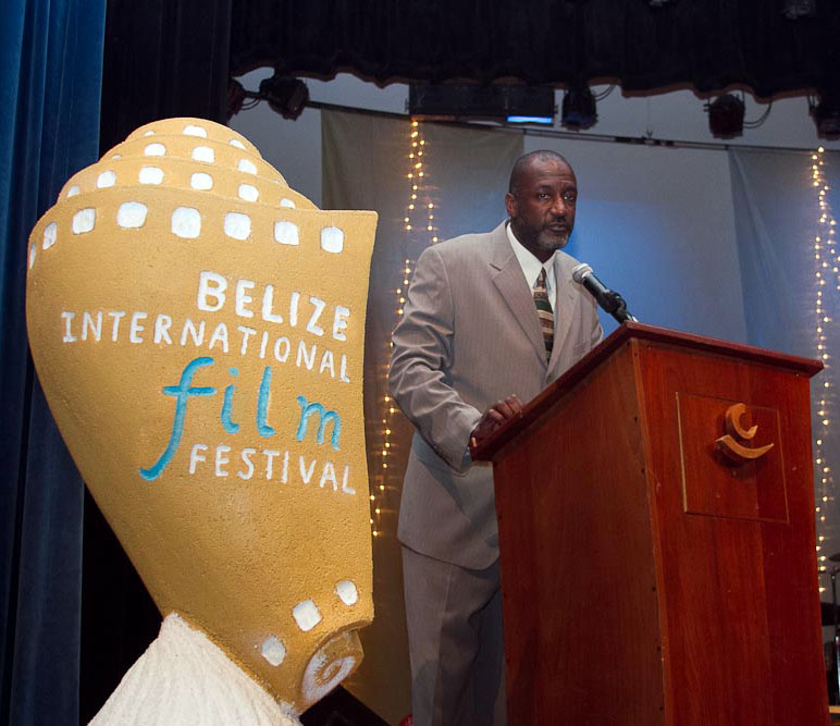 The Film Commissioner opens the Belize Film Festival 2011
