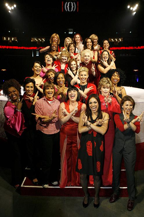 V to the 10th. April 12, 2008 New Orleans Arena. Liz Mikel, Eve Ensler, Rosario Dawson, Kerry Washington, Jane Fonda, Faith Hill, Jennifer Hudson, Doris Roberts, Christine Lahti, Shirley Knight, Jennifer Beall, Didi Conn, Charmaine Neville, Daniela Sea,