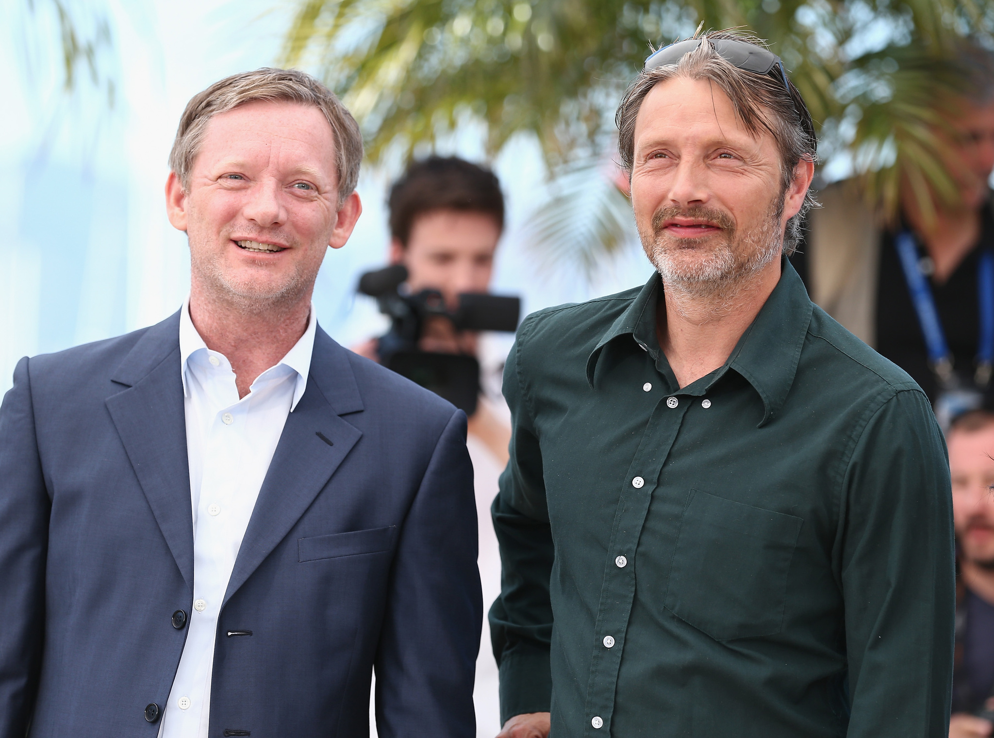 Douglas Henshall and Mads Mikkelsen at event of The Salvation (2014)