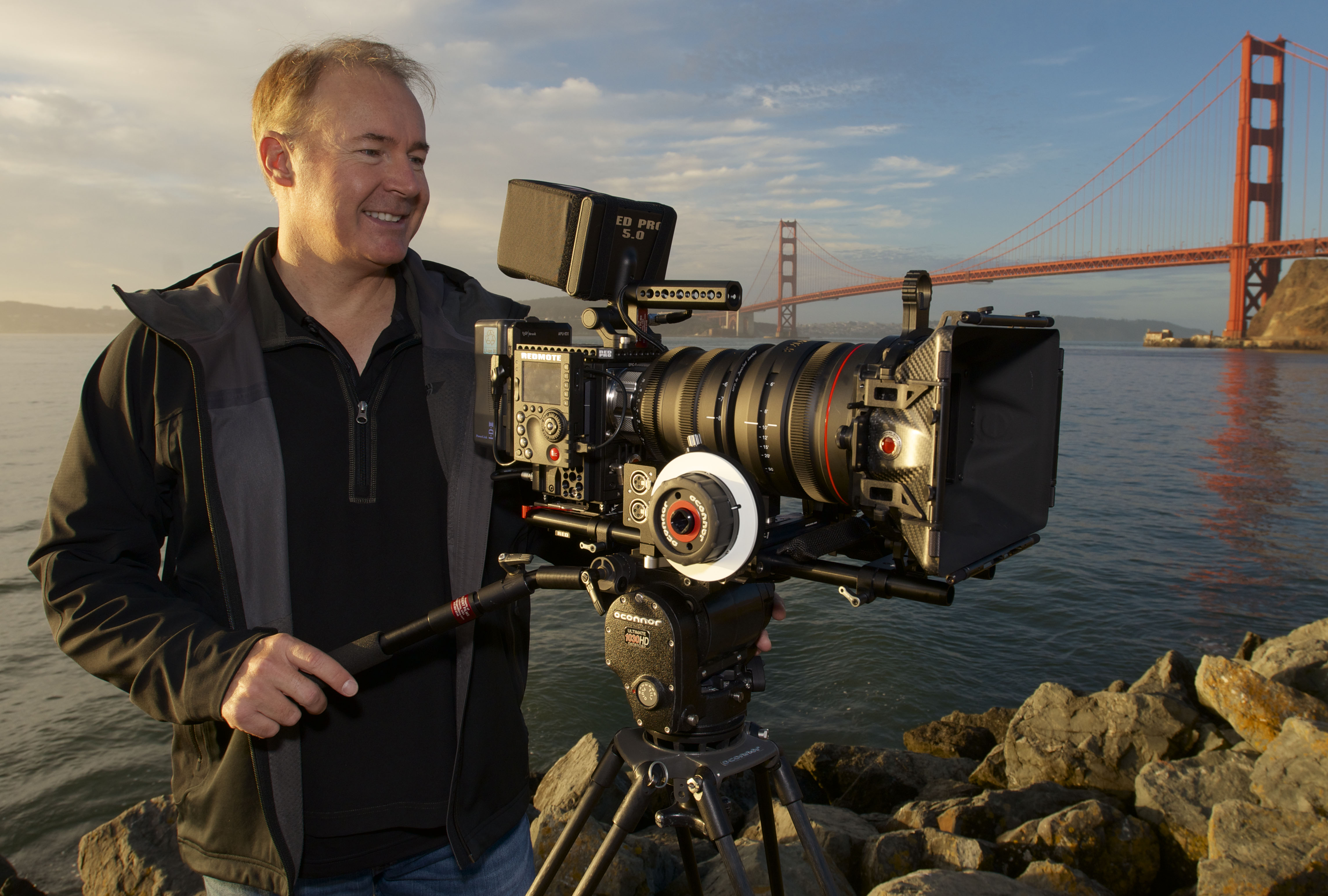 Carl Miller with his RED Epic camera