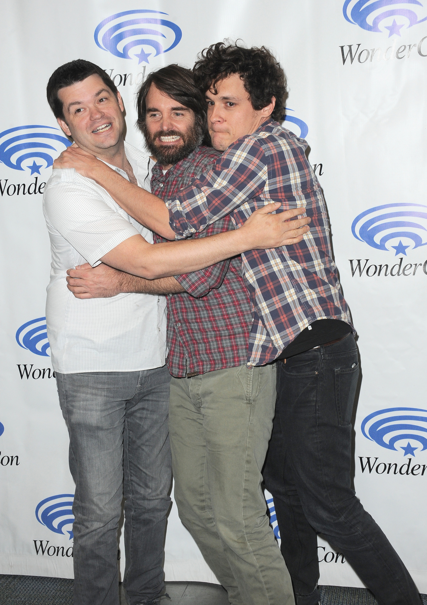 Will Forte, Phil Lord and Christopher Miller at event of The Last Man on Earth (2015)