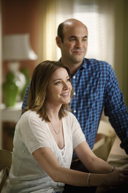 Still of Ian Gomez and Christa Miller in Cougar Town (2009)