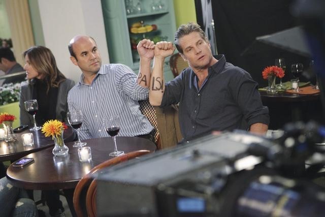 Still of Ian Gomez, Christa Miller and Brian Van Holt in Cougar Town (2009)