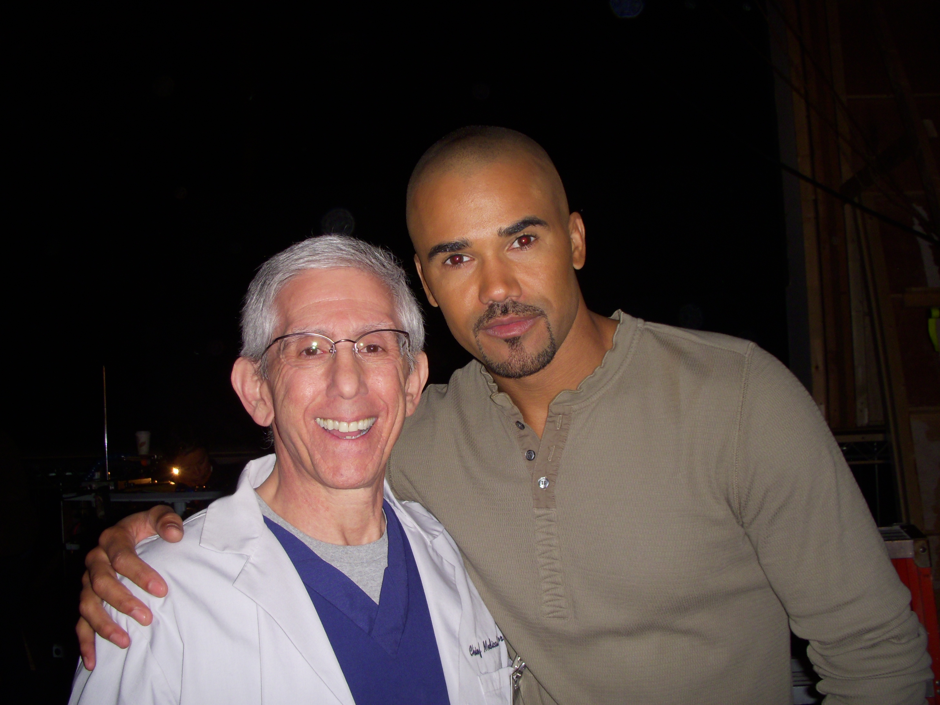 On set with Shemar Moore of the pilot spin-off 