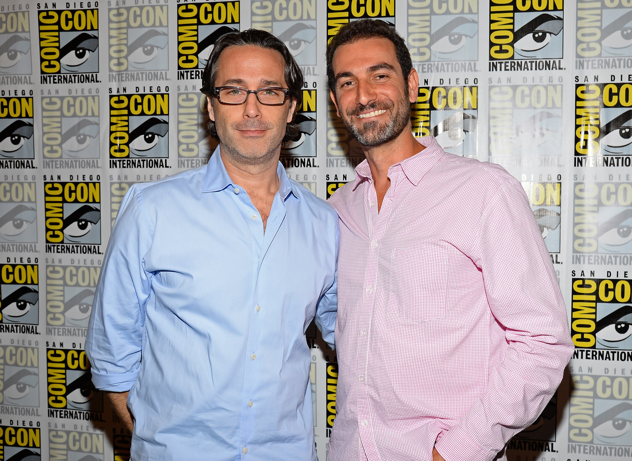 Matthew Miller and Jason Rothenberg at event of The 100 (2014)