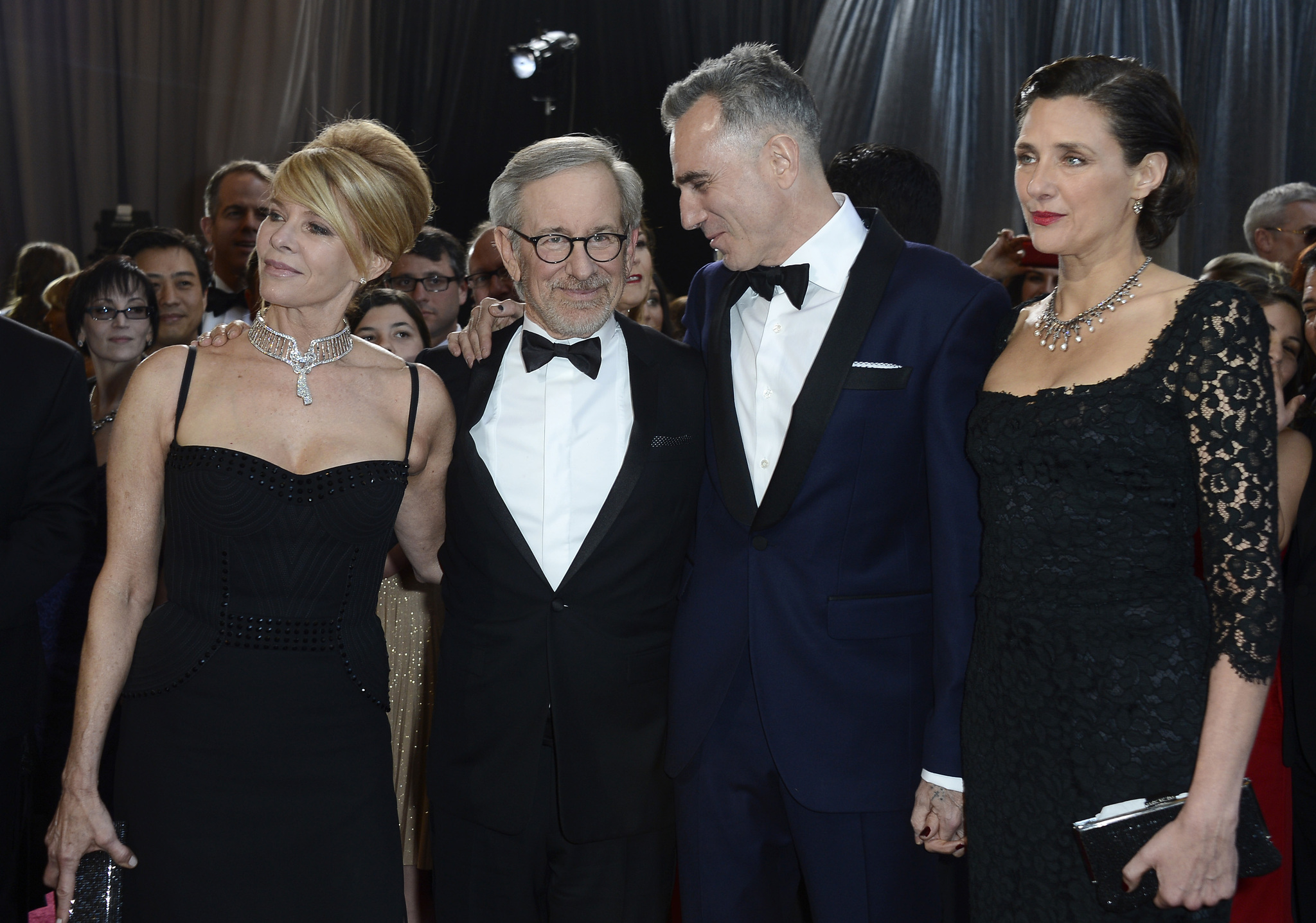 Steven Spielberg, Daniel Day-Lewis, Kate Capshaw and Rebecca Miller