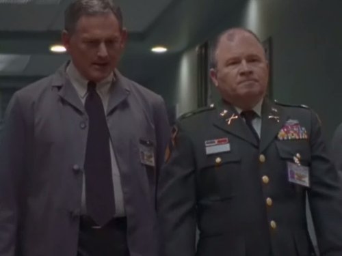 Still of Victor Garber and Stephen E. Miller in The Outer Limits (1995)