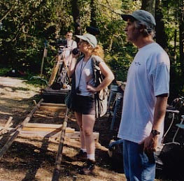 Wayne & Jody Murphy (producer) with with Chris Hall (camera) on the dolly shot. A Shade of Gray