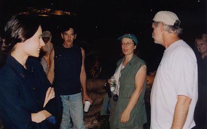 Hayley DuMond - our lead as Candy - discusses things with John French (art director), Jody Murphy (producer), Wayne (Producer/director) & Ellen (in the background). A Shade of Gray