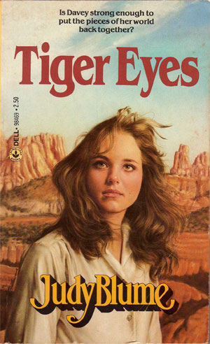 as a teenager on the cover of a Judy Blume book