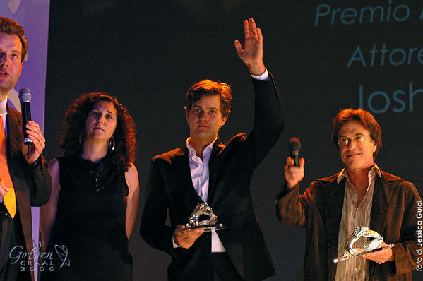 Joshua Jackson and Brad Mirman at the Golden Graal Awards in Rome