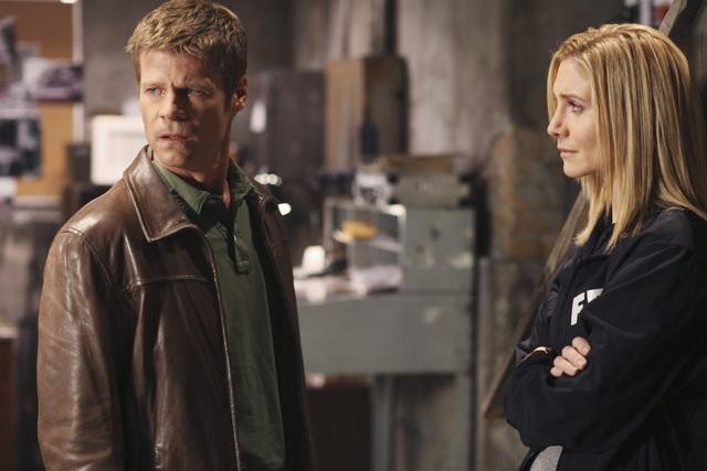 Still of Joel Gretsch and Elizabeth Mitchell in V (2009)