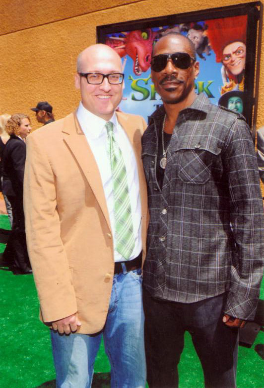 Eddie Murphy and Mike Mitchell at event of Srekas. Ilgai ir laimingai (2010)