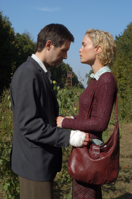 Still of Paddy Considine and Radha Mitchell in The Half Life of Timofey Berezin (2006)