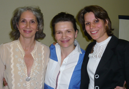 Shelley Mitchell with Juliette Binoche and Andrea Mallasz