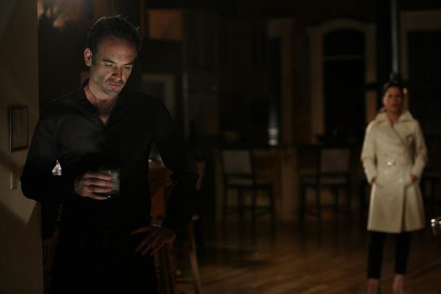 Still of Paul Blackthorne and Rhona Mitra in The Gates (2010)