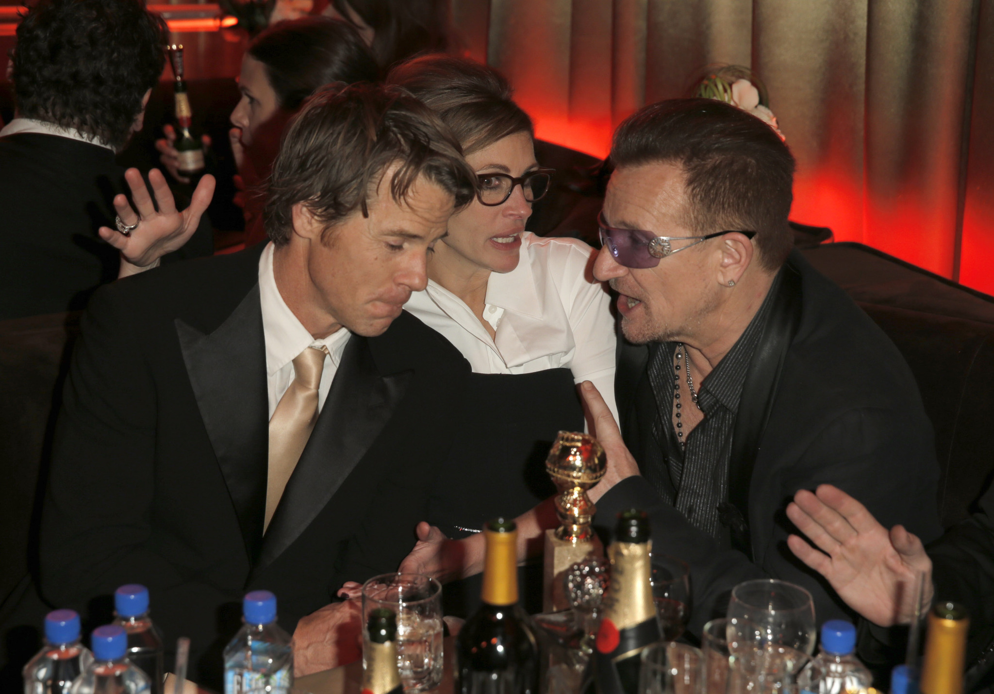 Julia Roberts, Bono and Daniel Moder