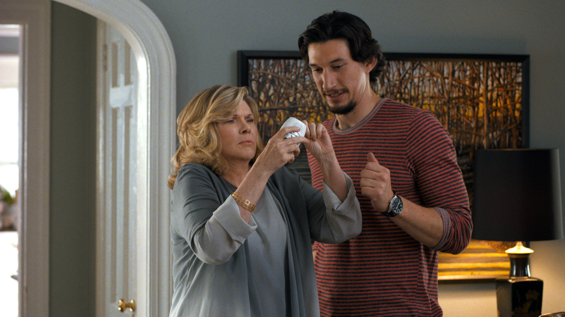 Still of Debra Monk and Adam Driver in This Is Where I Leave You (2014)