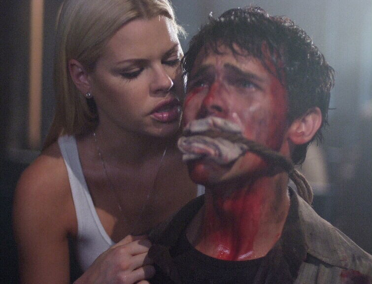 Still of Sophie Monk and Tad Hilgenbrink in The Hills Run Red (2009)