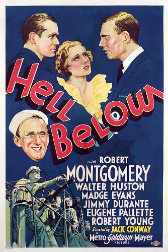 Jimmy Durante, Madge Evans, Walter Huston and Robert Montgomery in Hell Below (1933)