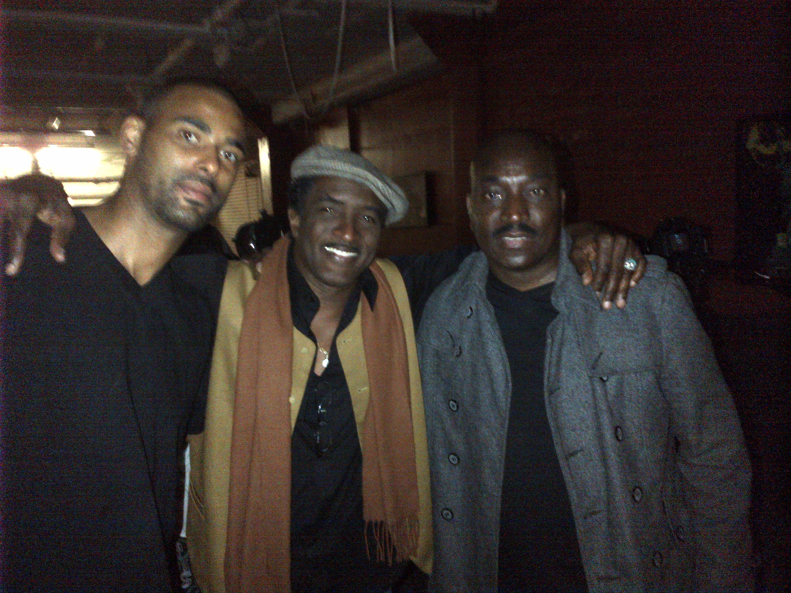 On set of 'Forbidden Woman' with Clyde Jones & Clifton Powell.