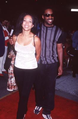 Kadeem Hardison and Chante Moore at event of Hoodlum (1997)