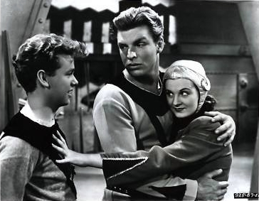Still of Buster Crabbe, Constance Moore and Jackie Moran in Buck Rogers (1939)