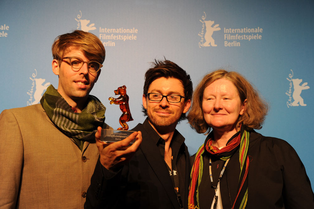 Florian Weghorn, Matthew Moore and Maryanne Redpath. The 62nd Berlin International Film Festival. The Crystal Bear for Best Short Film.