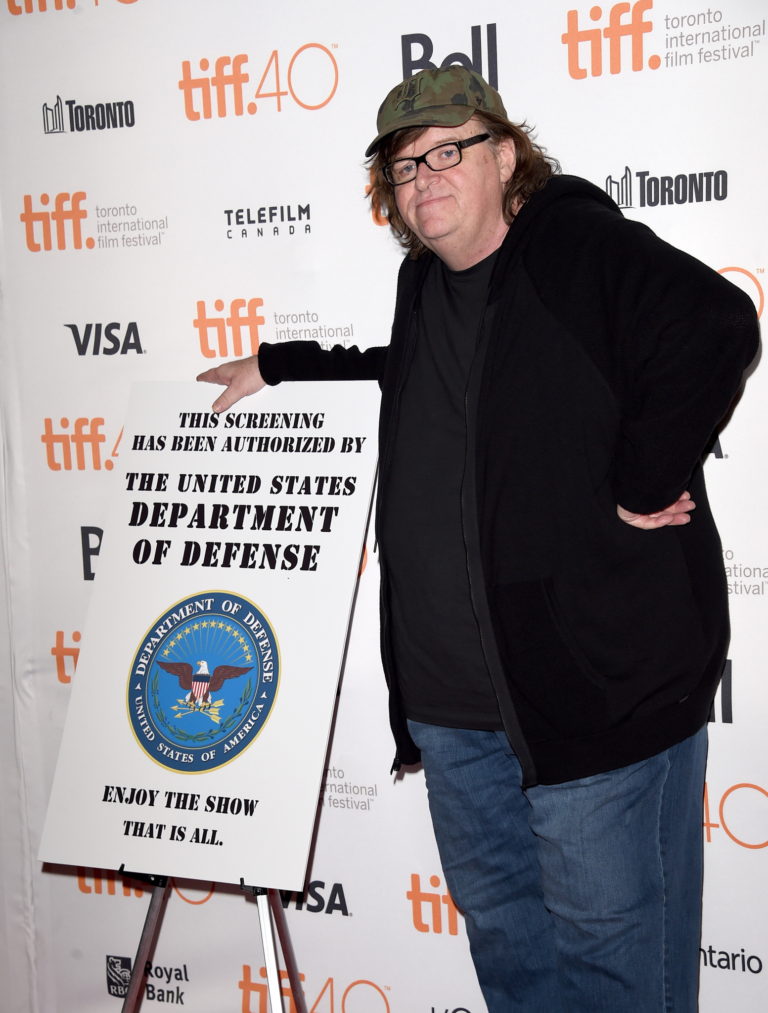 Michael Moore at event of Where to Invade Next (2015)