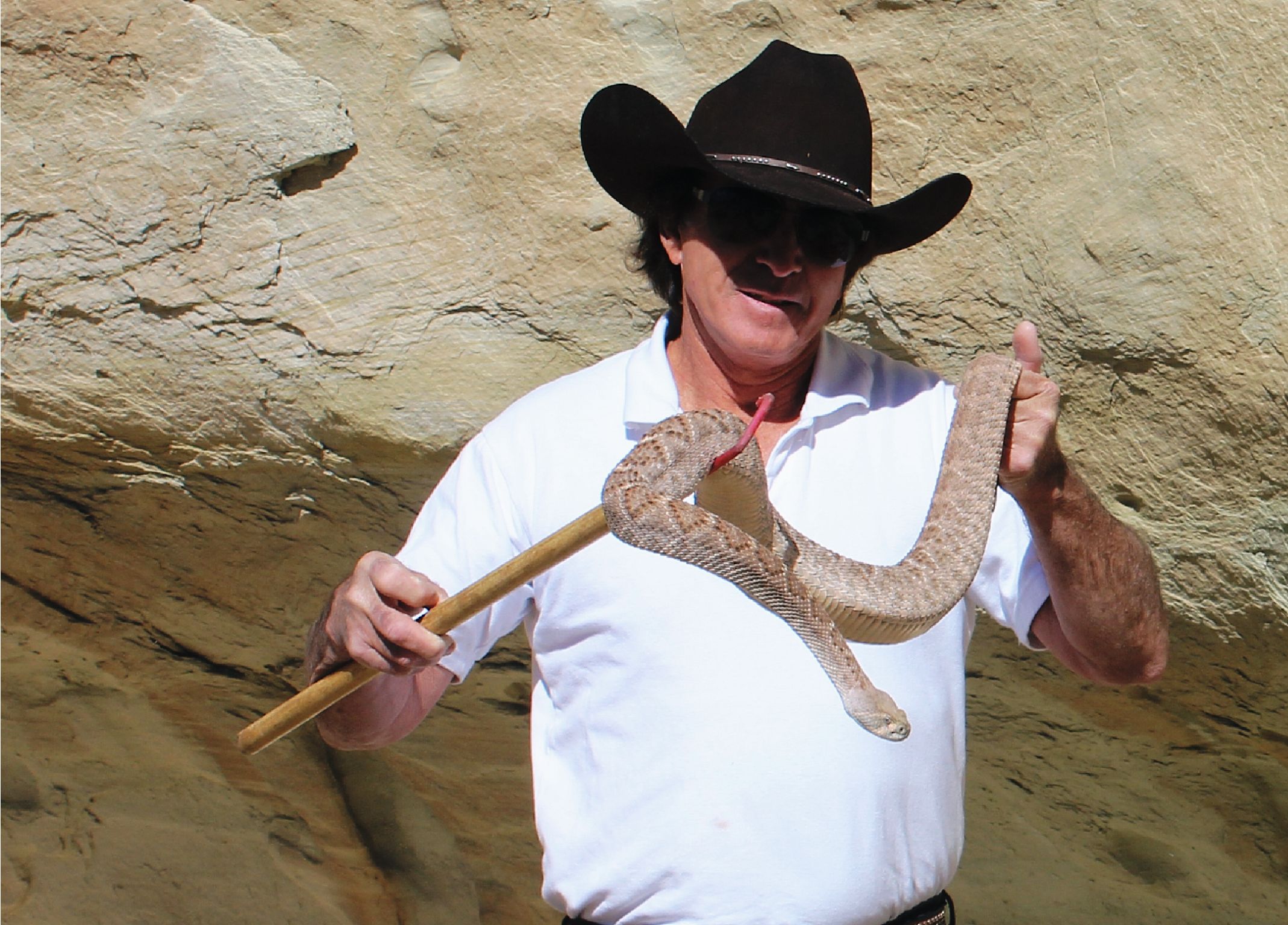 Western Diamond Back Rattlesnake Ready for the next big Western movie here in Kanab Utah