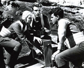 Still of Buster Crabbe, Constance Moore and Jackie Moran in Buck Rogers (1939)