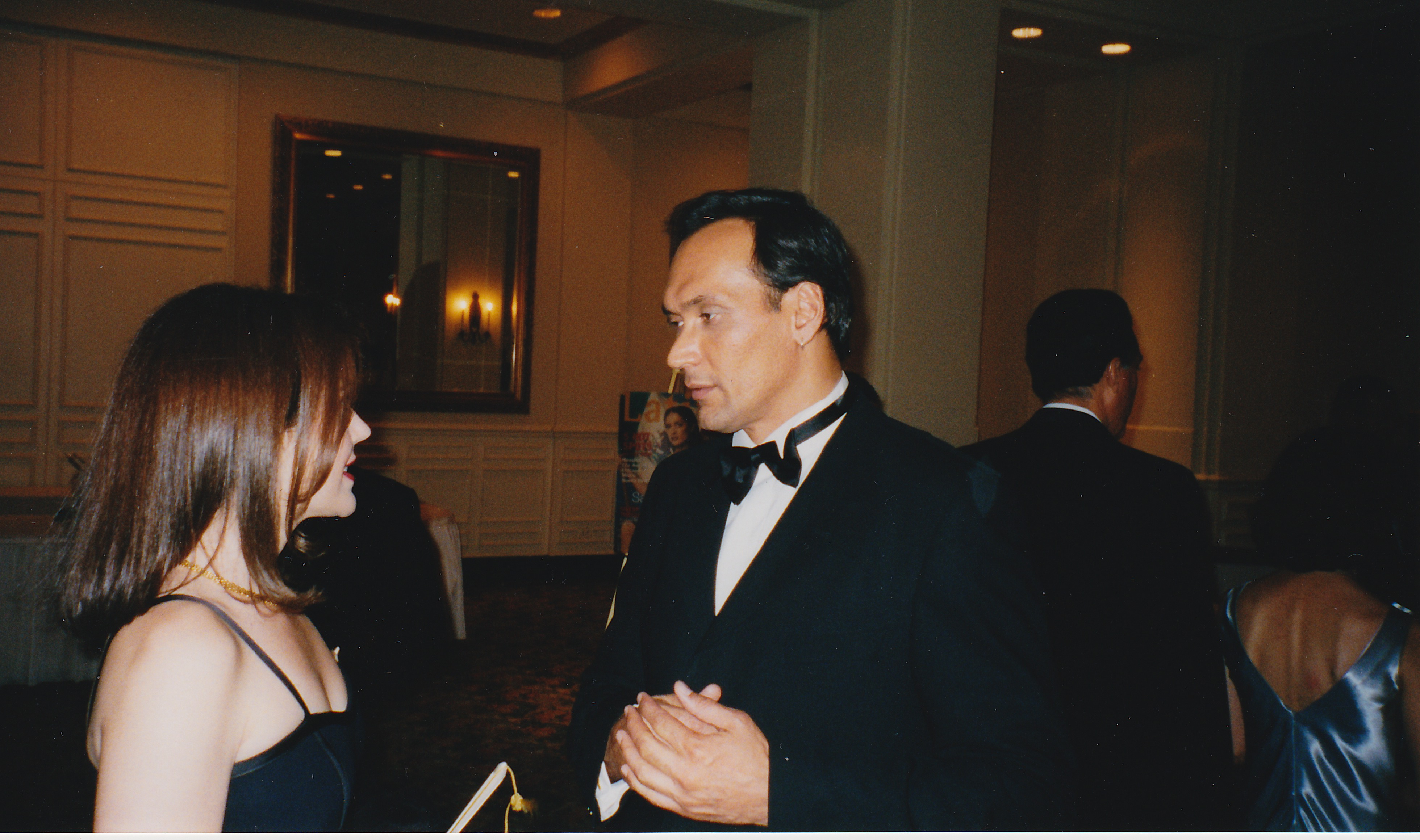 Carmen More with Jimmy Smits at the National Hispanic Foundation of the Arts Gala in DC.